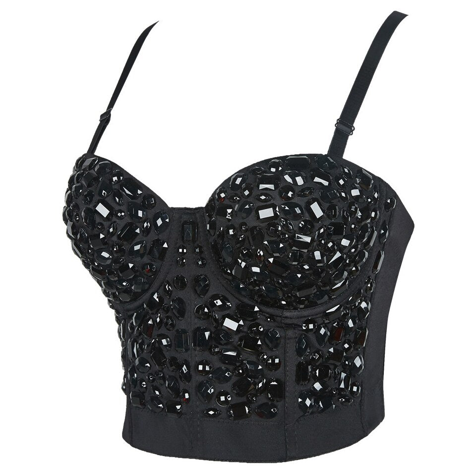 Rhinestone All Over Bustier