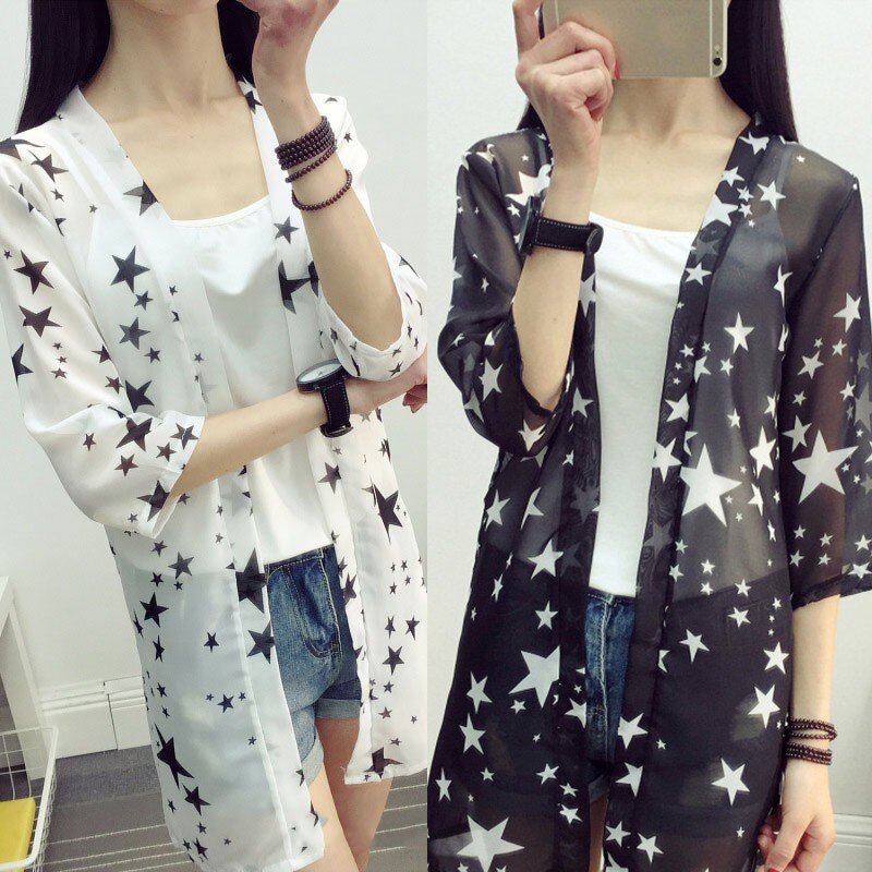 Star Print Loose Blouse