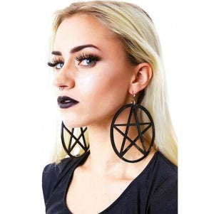 Pentagram Hanging Dangling Earrings