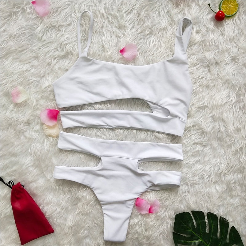 Cut Out Bikini Set