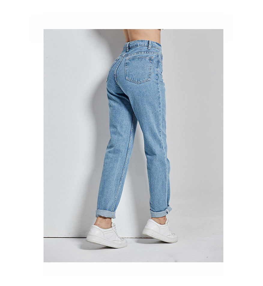 High Waist Boyfriend Jeans