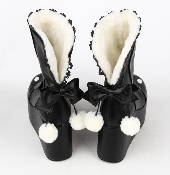 Rabbit Shaped Platform Boots