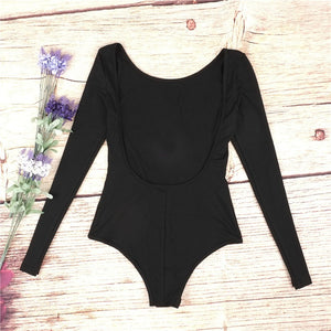 Black Backless Bodysuit