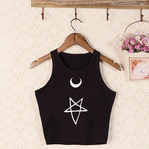 Pentagram Moon Crop Top