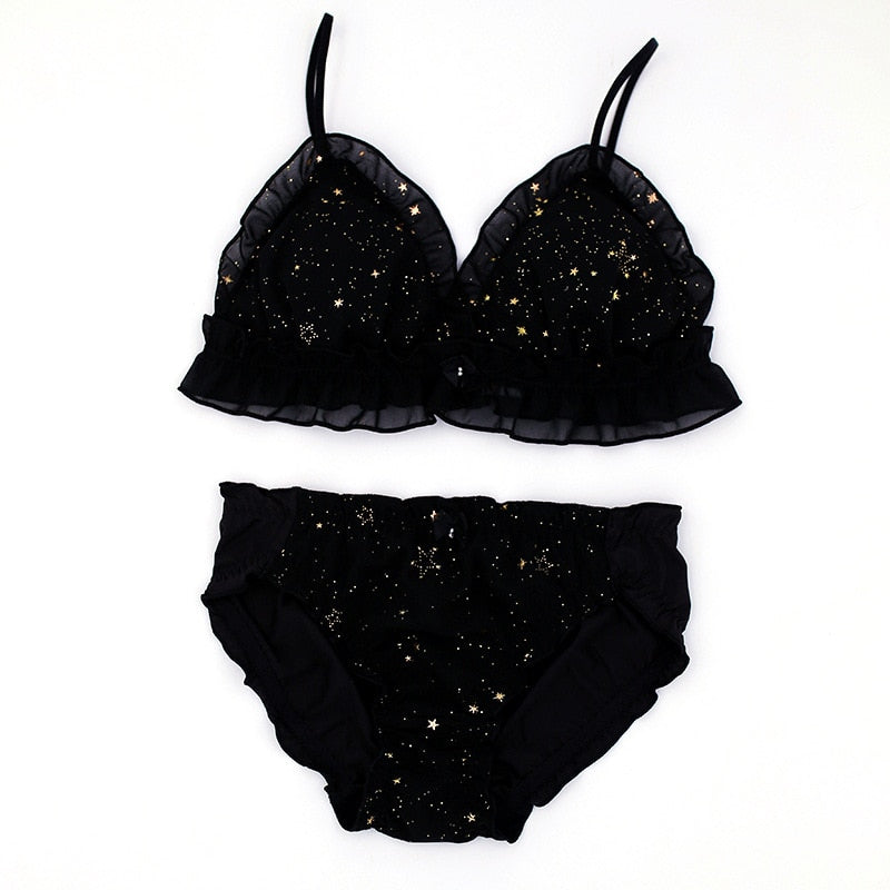 Night Sky Print Lingerie Set