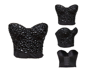 Rhinestone All Over Bustier