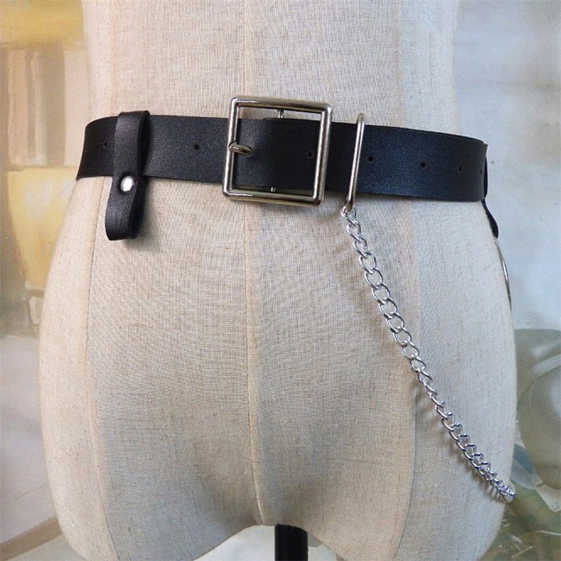 Silver Buckle Waist Belt