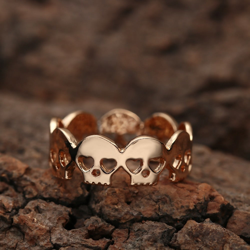 Skeleton Heads Shaped Ring