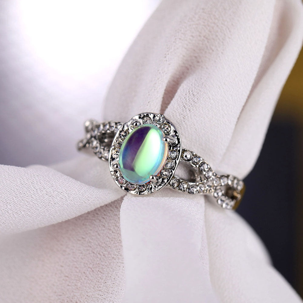 Rainbow Opal Ring