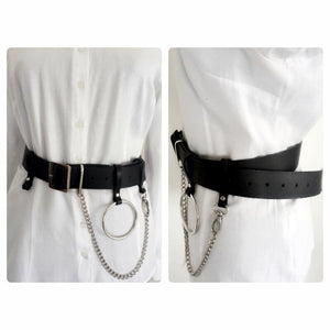 Silver Buckle Waist Belt