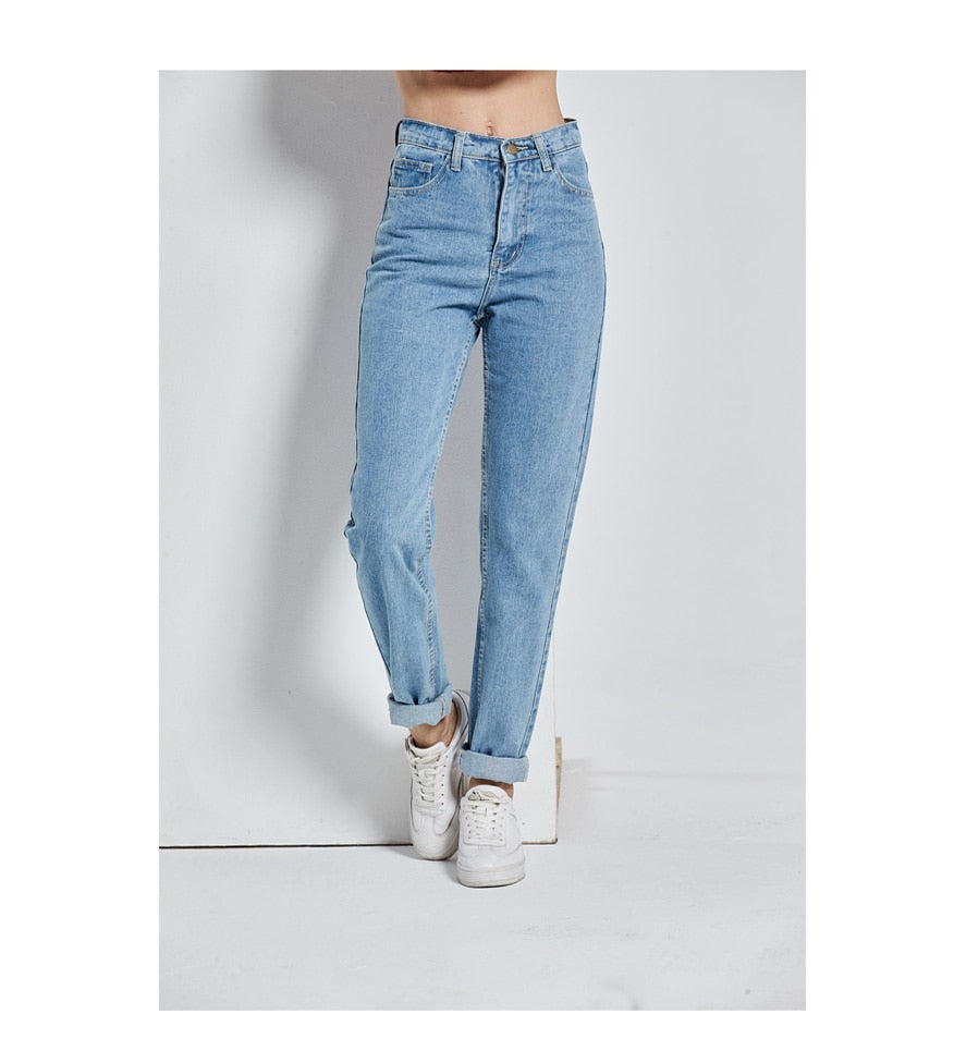 High Waist Boyfriend Jeans