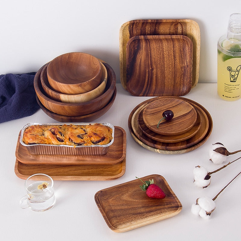 Wooden Bowls and Plates