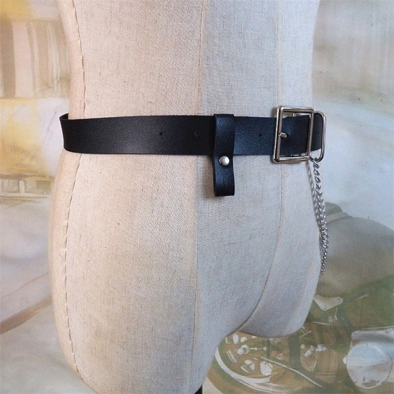 Silver Buckle Waist Belt