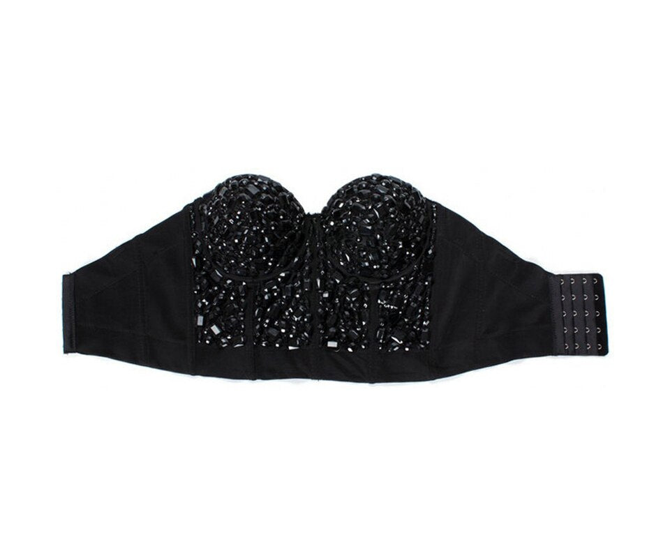 Rhinestone All Over Bustier