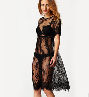 Lace Beach Midi Dress