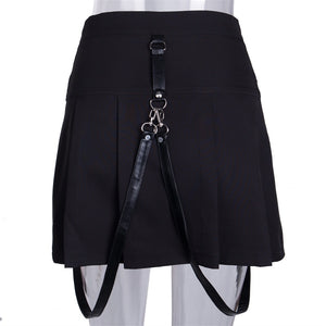 Black A-line Mini Skirt