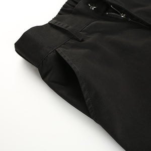 High Waist Black Cargo Trousers