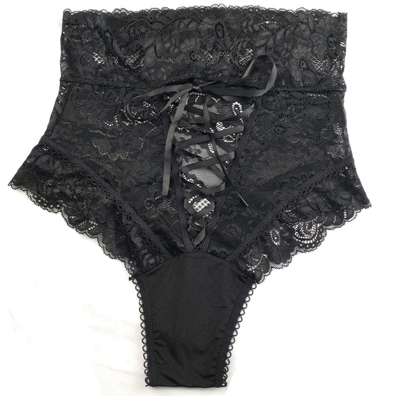 Black Floral Lace Brief