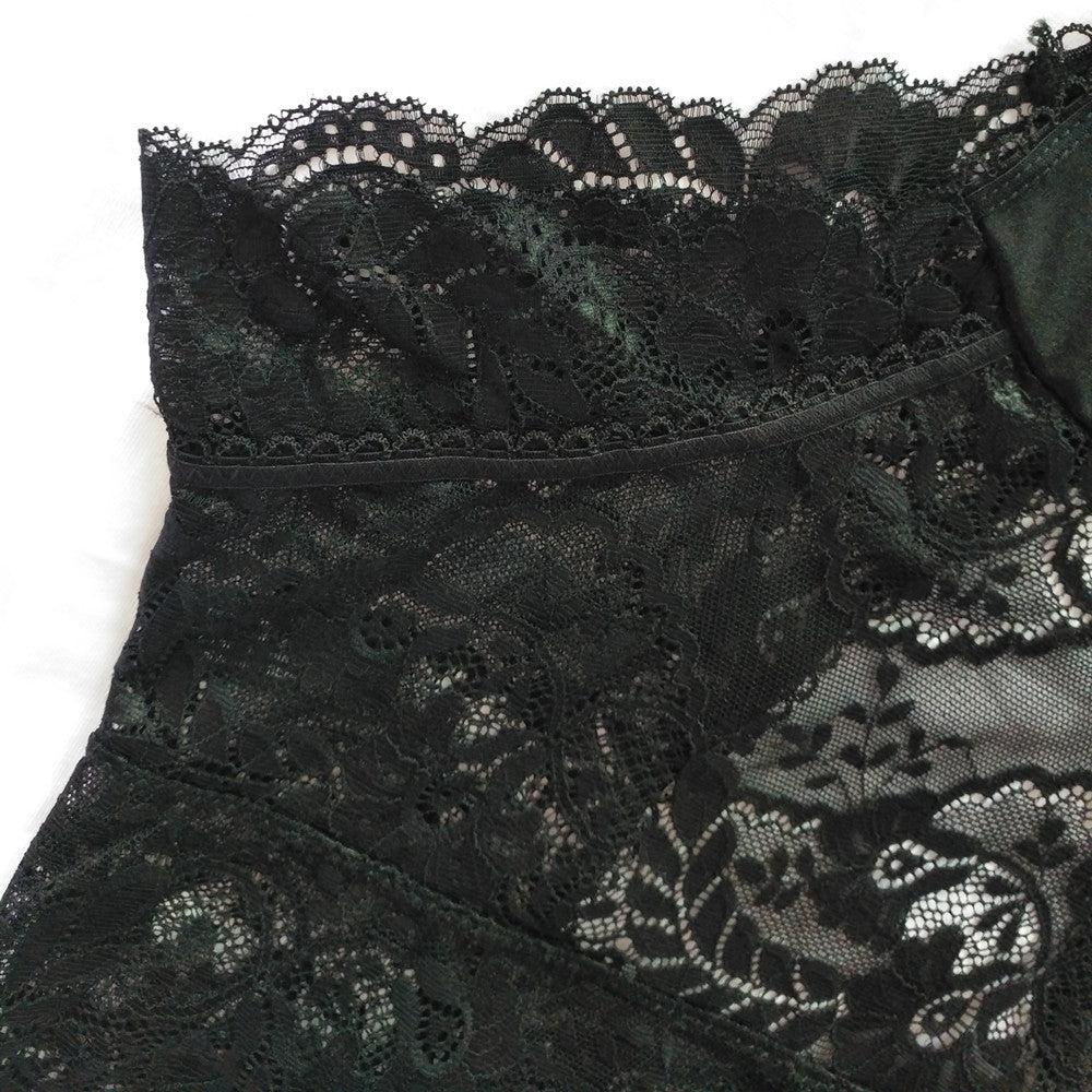 Black Floral Lace Brief