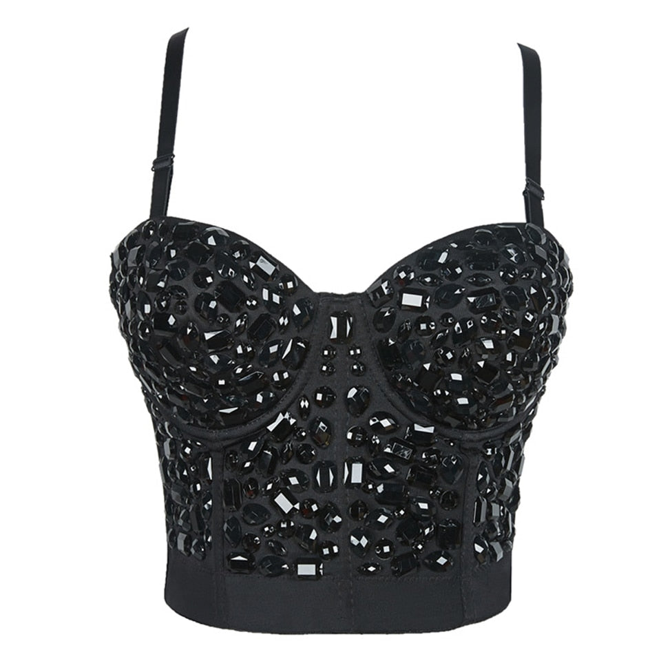 Rhinestone All Over Bustier