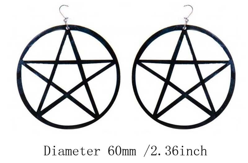 Pentagram Hanging Dangling Earrings