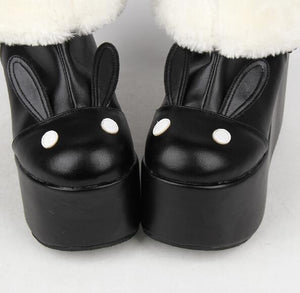 Rabbit Shaped Platform Boots