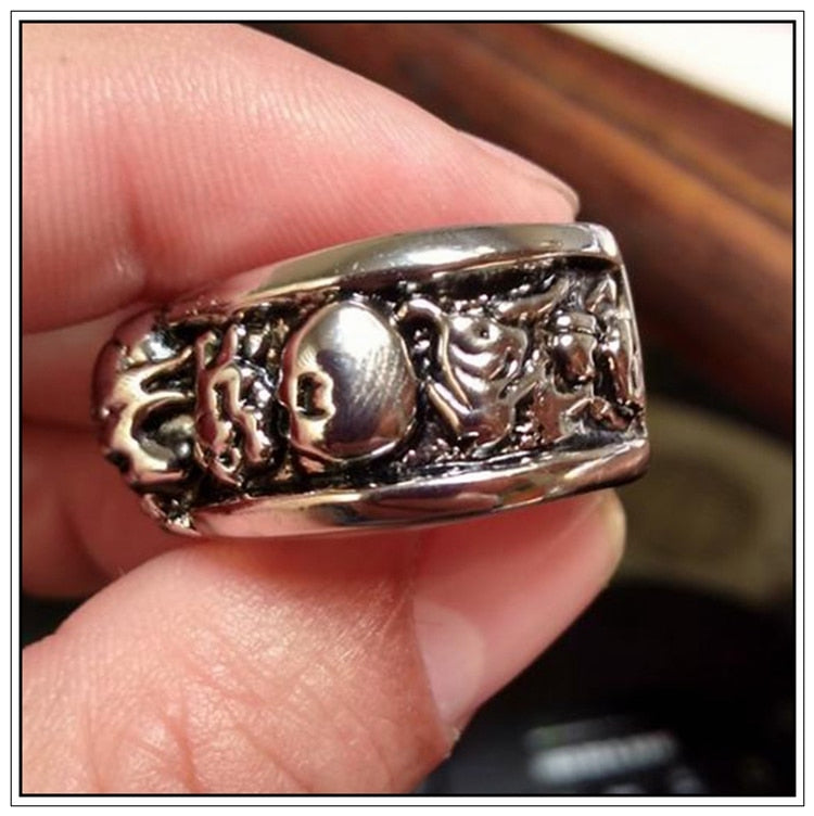 Silver Skull Head Ring