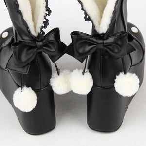 Rabbit Shaped Platform Boots