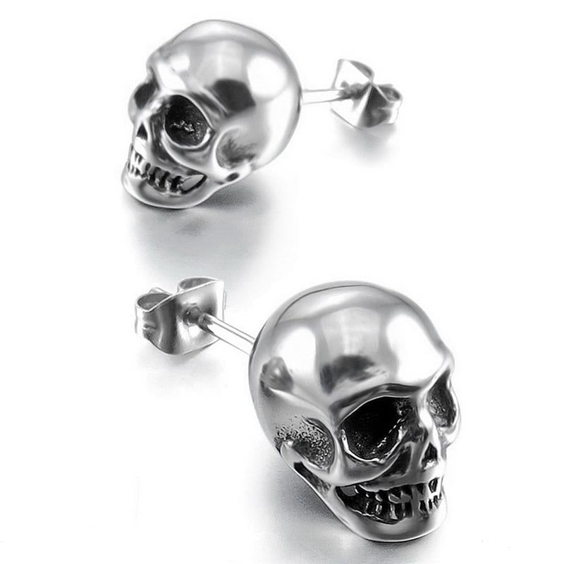 Skeleton Head Stud Earrings