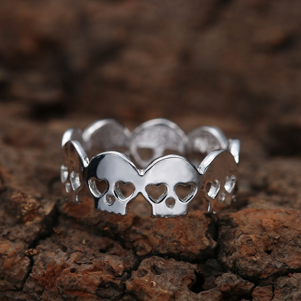 Skeleton Heads Shaped Ring