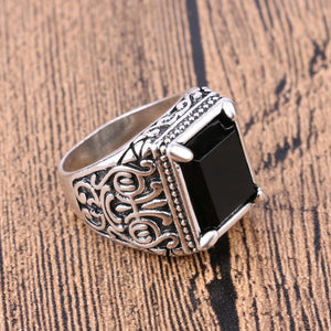 Signet Ring With Black Stone