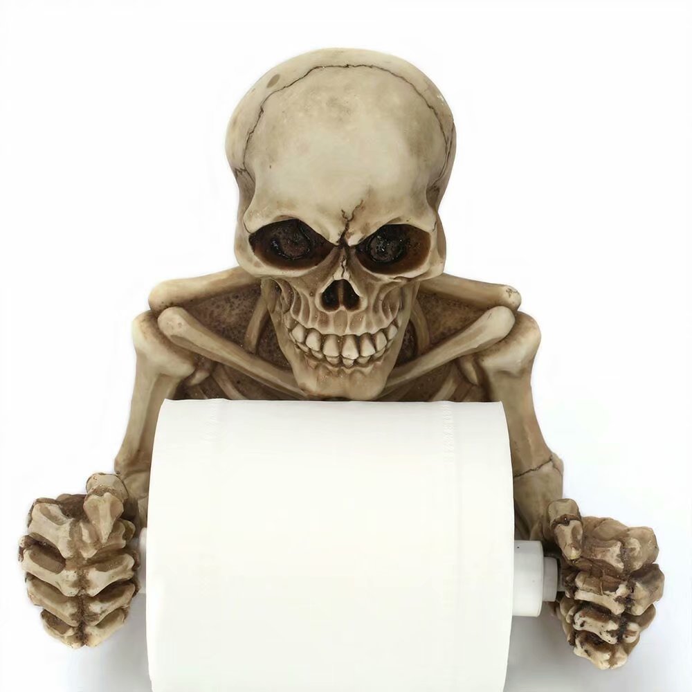 Skull Shaped Toilet Paper Holder