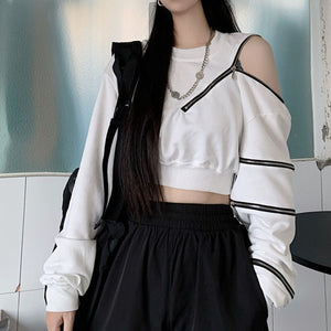 Loose Cropped Hoodie