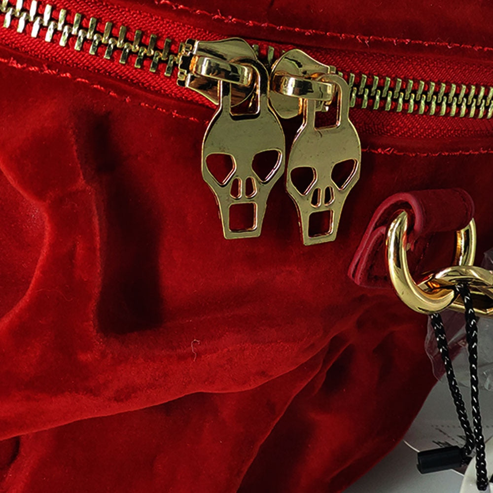 Velvet Skull Shaped Shoulder Bag