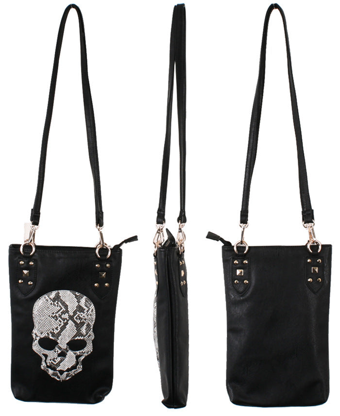 Skull Head Print Handbag