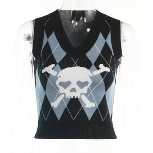 Skull Print Vest