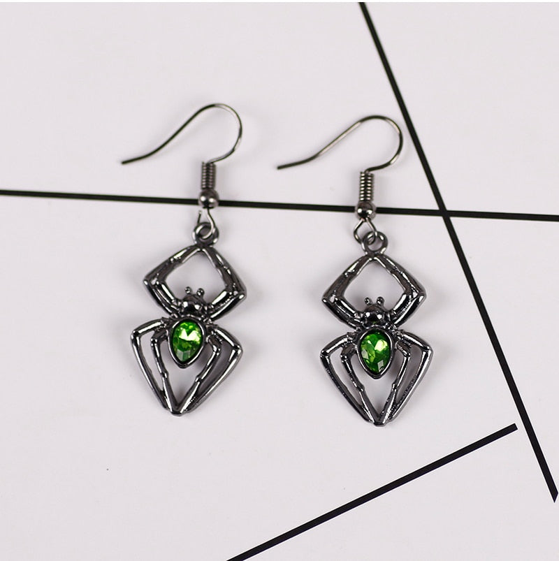 Spider Shaped Stone Earrings