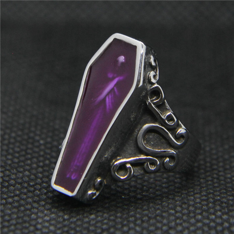 Purple Coffin Ring