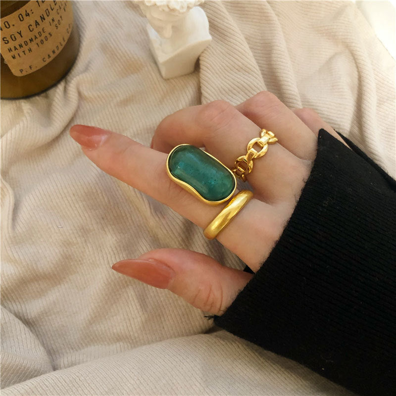 Green Stone Ring