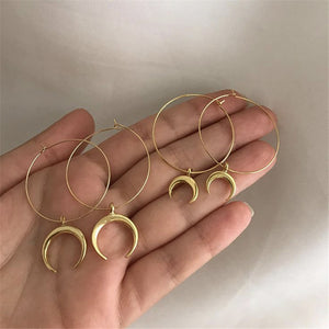 Vintage Style Moon Earrings