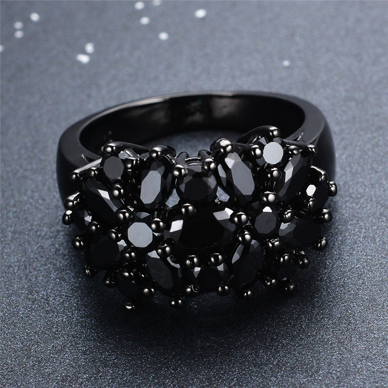 Zircon Flower Shaped Ring