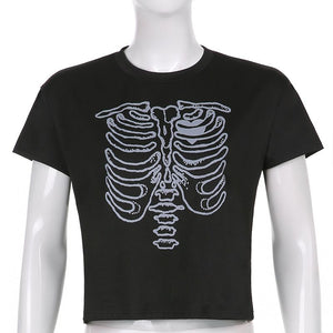 Skeleton Print T-Shirt