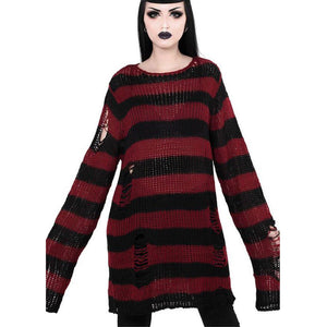 Witch Amanda Striped Loose Sweater(10 colors)