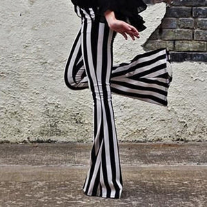 Black and White Flare Pants