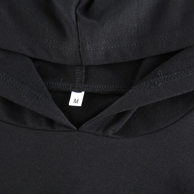 Black Tie Up Hoodie