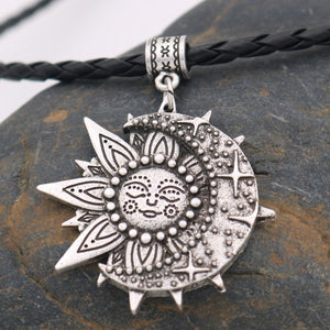 Wiccan Sun and Moon Necklace