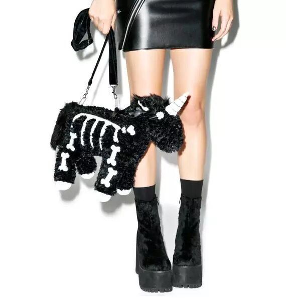 Skeleton Unicorn Shaped Bag