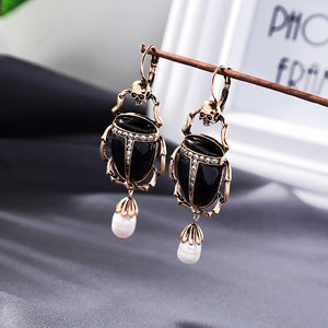 Skull Design Stone Earrings