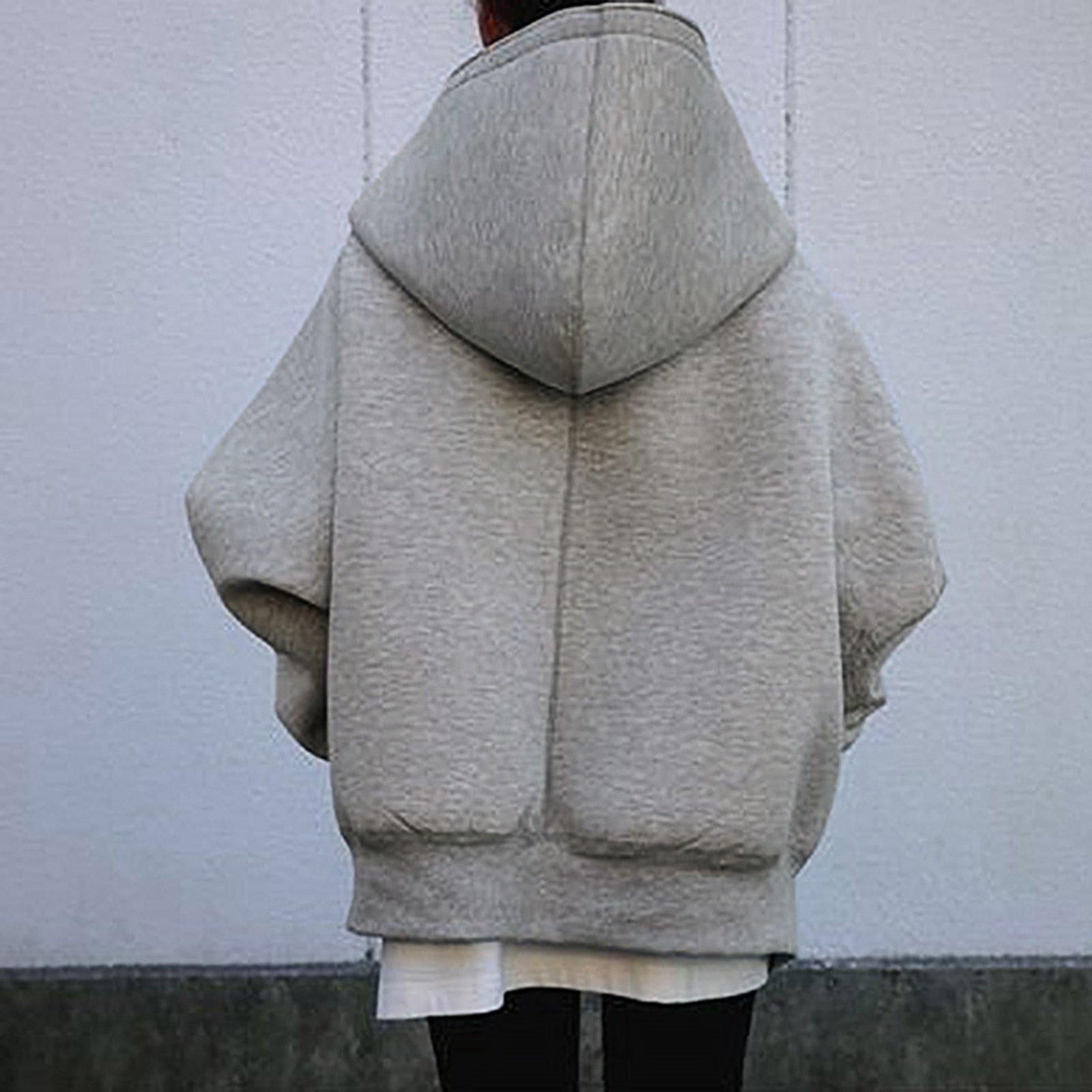 Plain Design Oversized Jacket