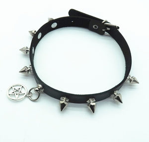 Rivet Pentacle Collar Necklace